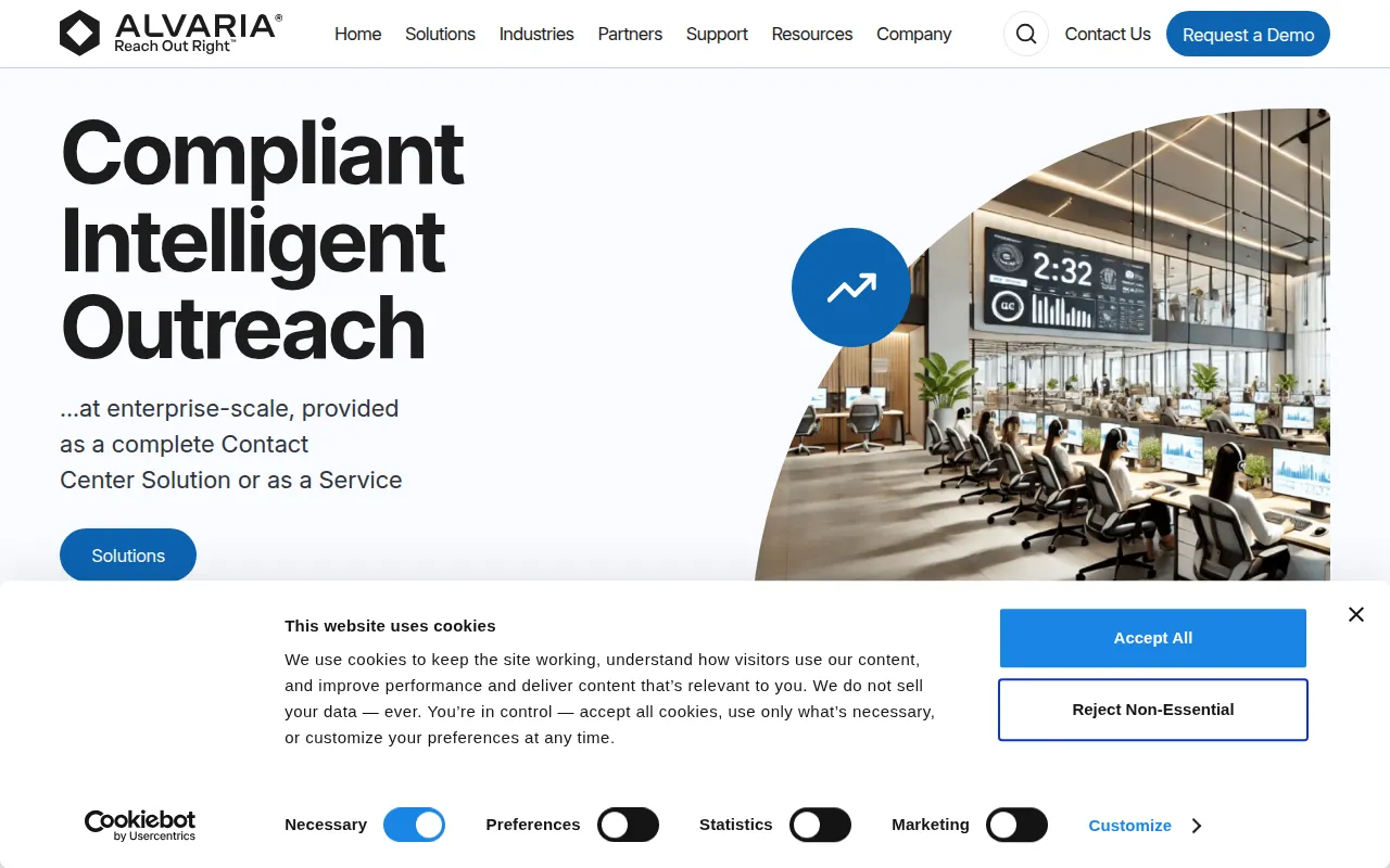 alvaria motivate mobile software interface screenshot