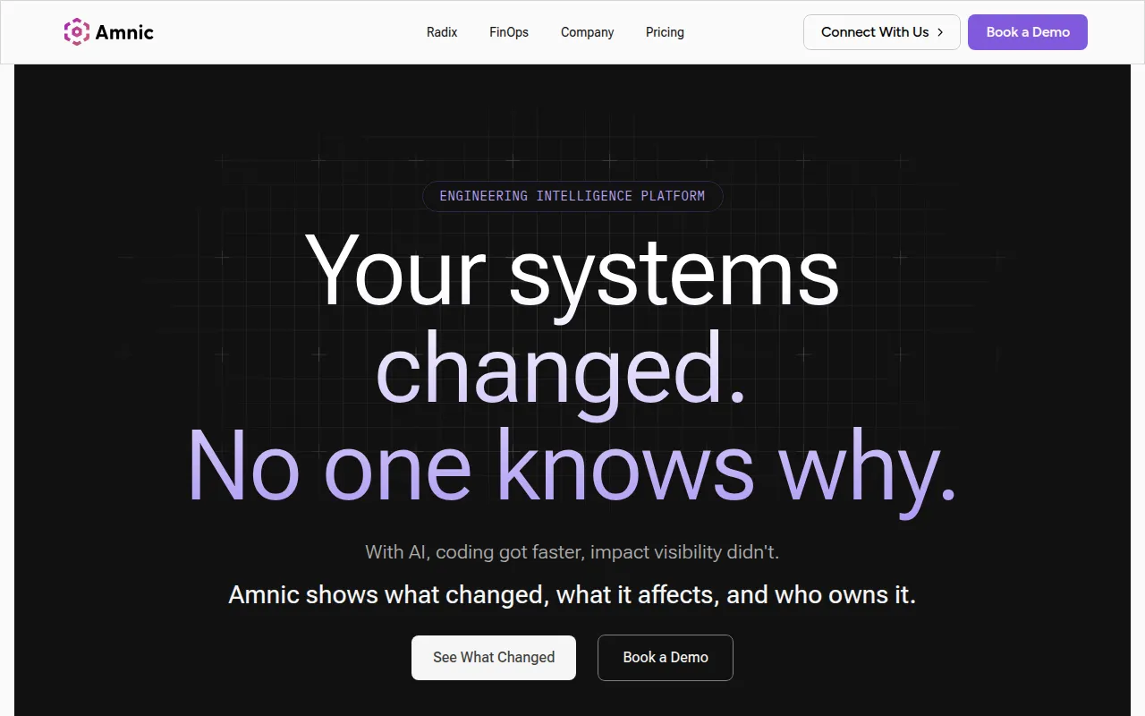amnic software interface screenshot