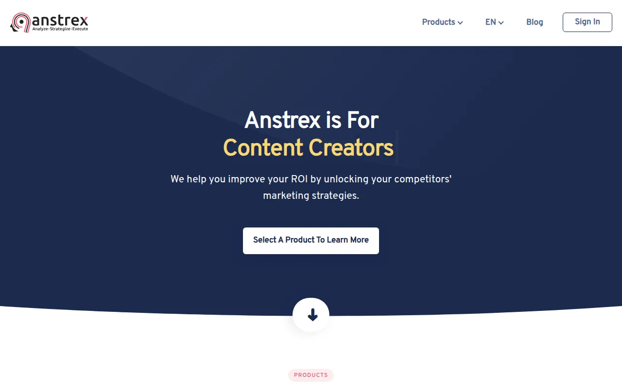 anstrex software interface screenshot