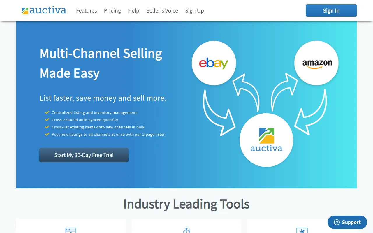 auctiva software interface screenshot