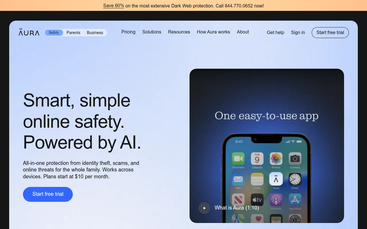 aura software interface screenshot