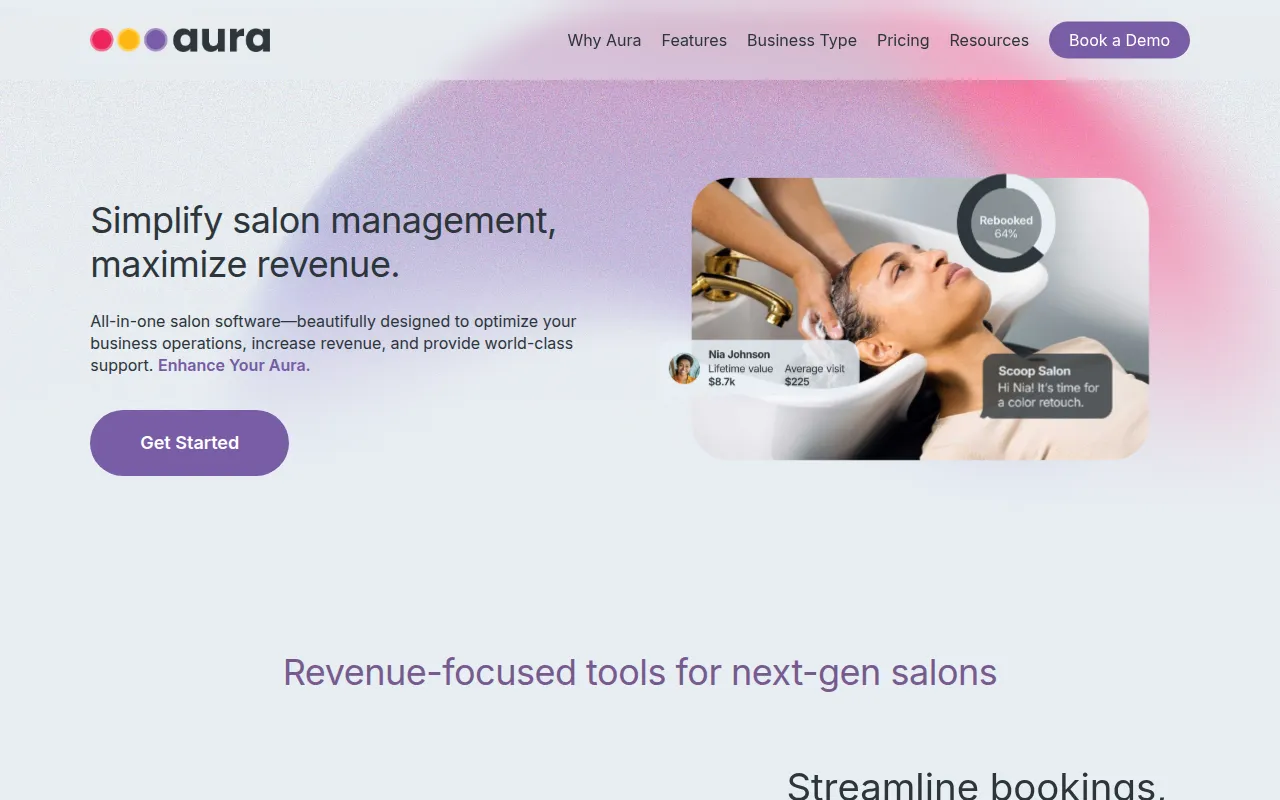 aura salonware aura salonware software interface screenshot