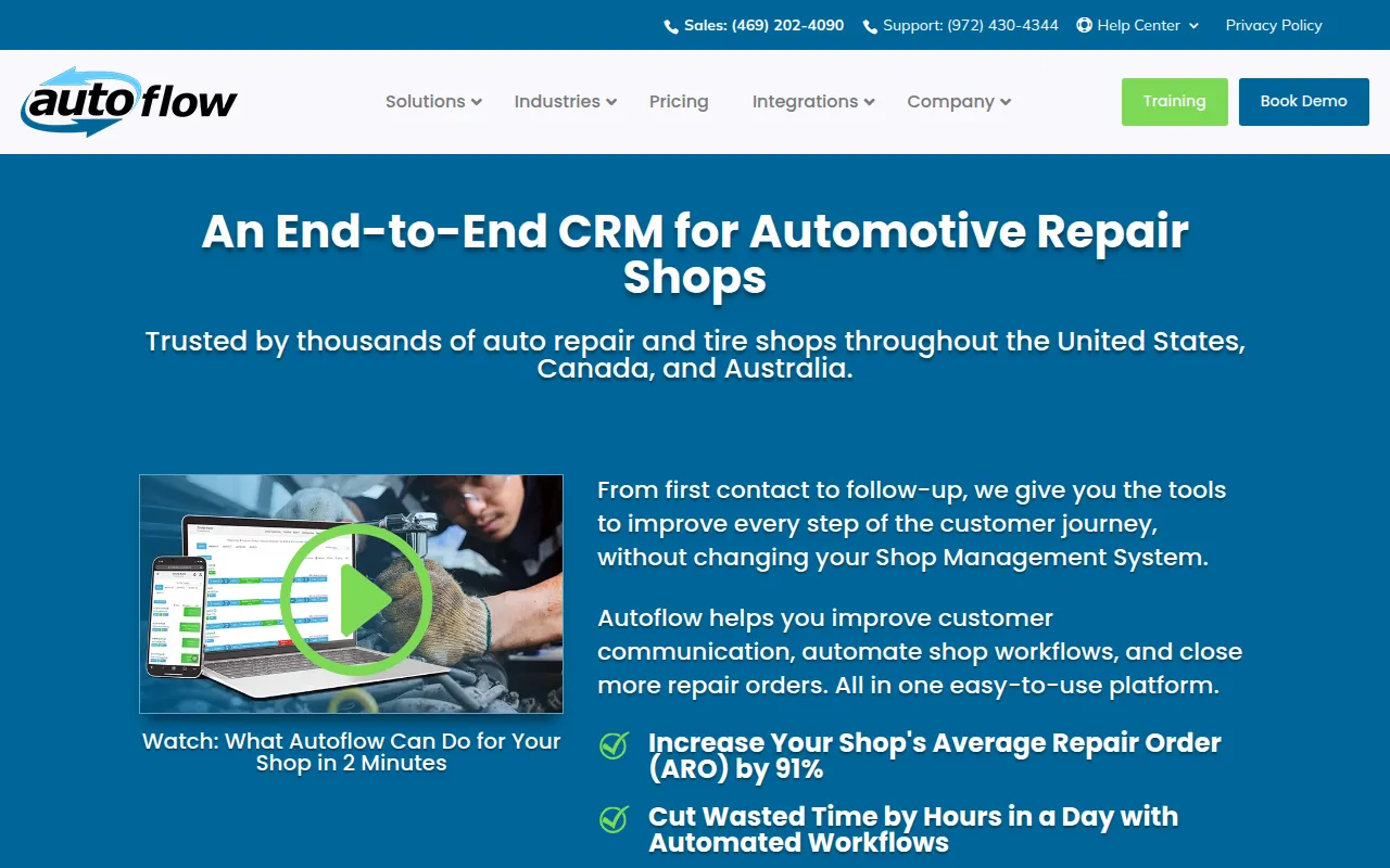 autoflow software interface screenshot