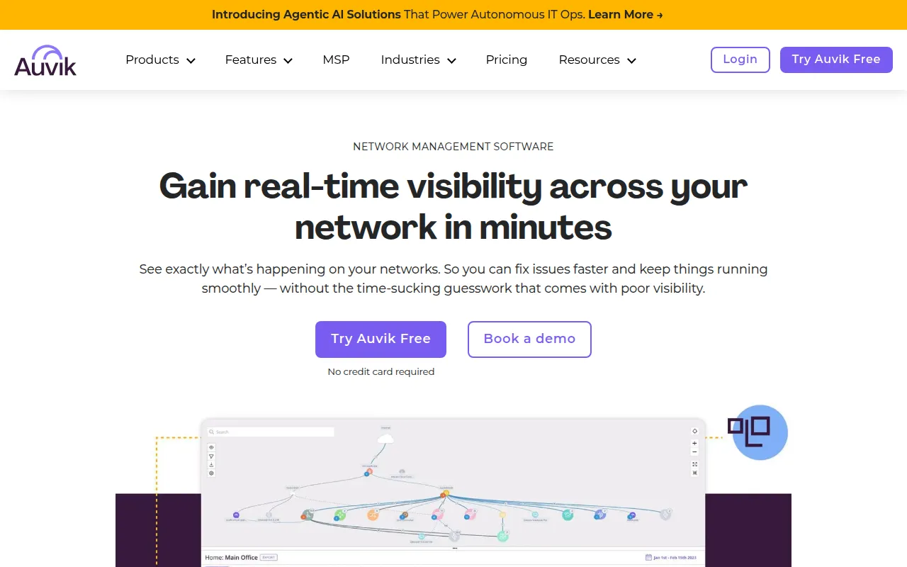 auvik software interface screenshot