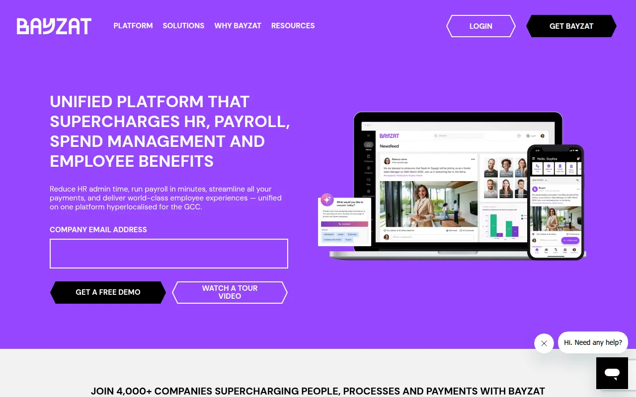 bayzat software interface screenshot