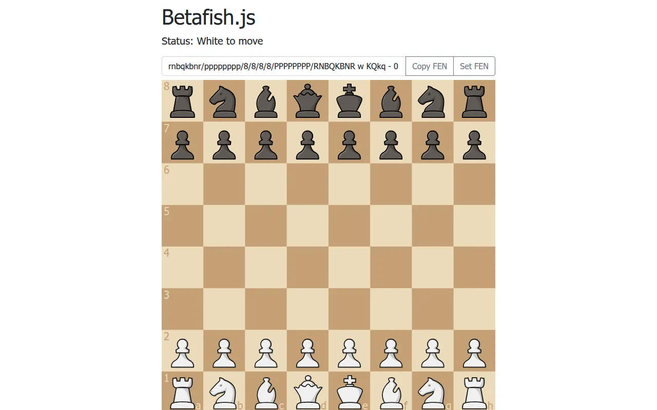 Chess AI software interface screenshot