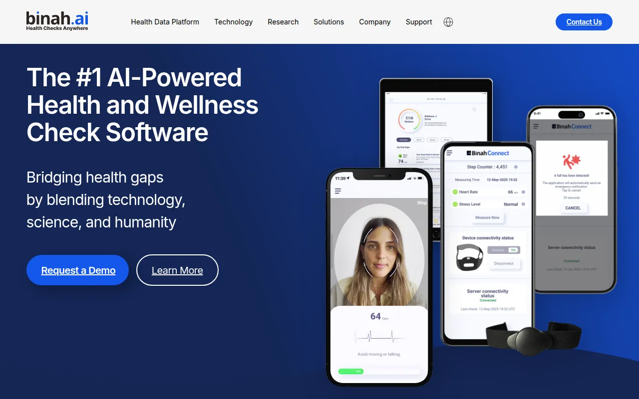 binah.ai software interface screenshot