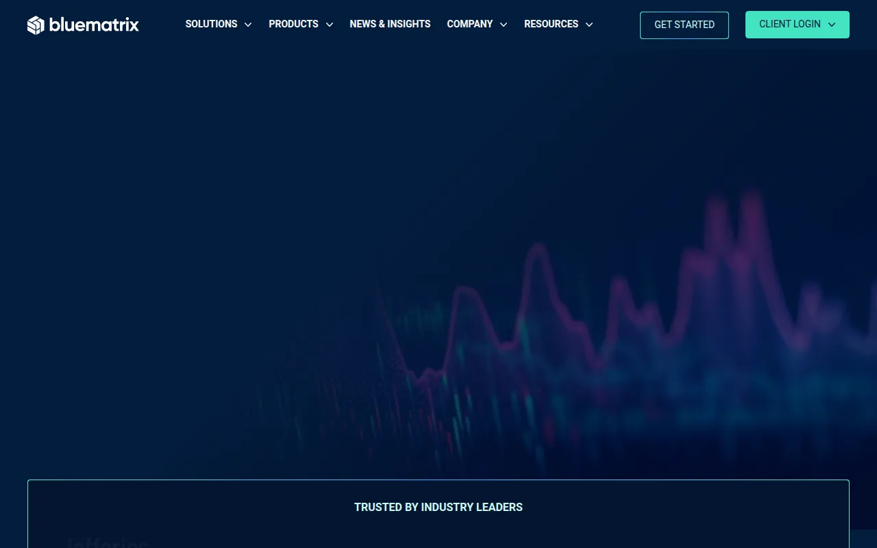 bluematrix software interface screenshot