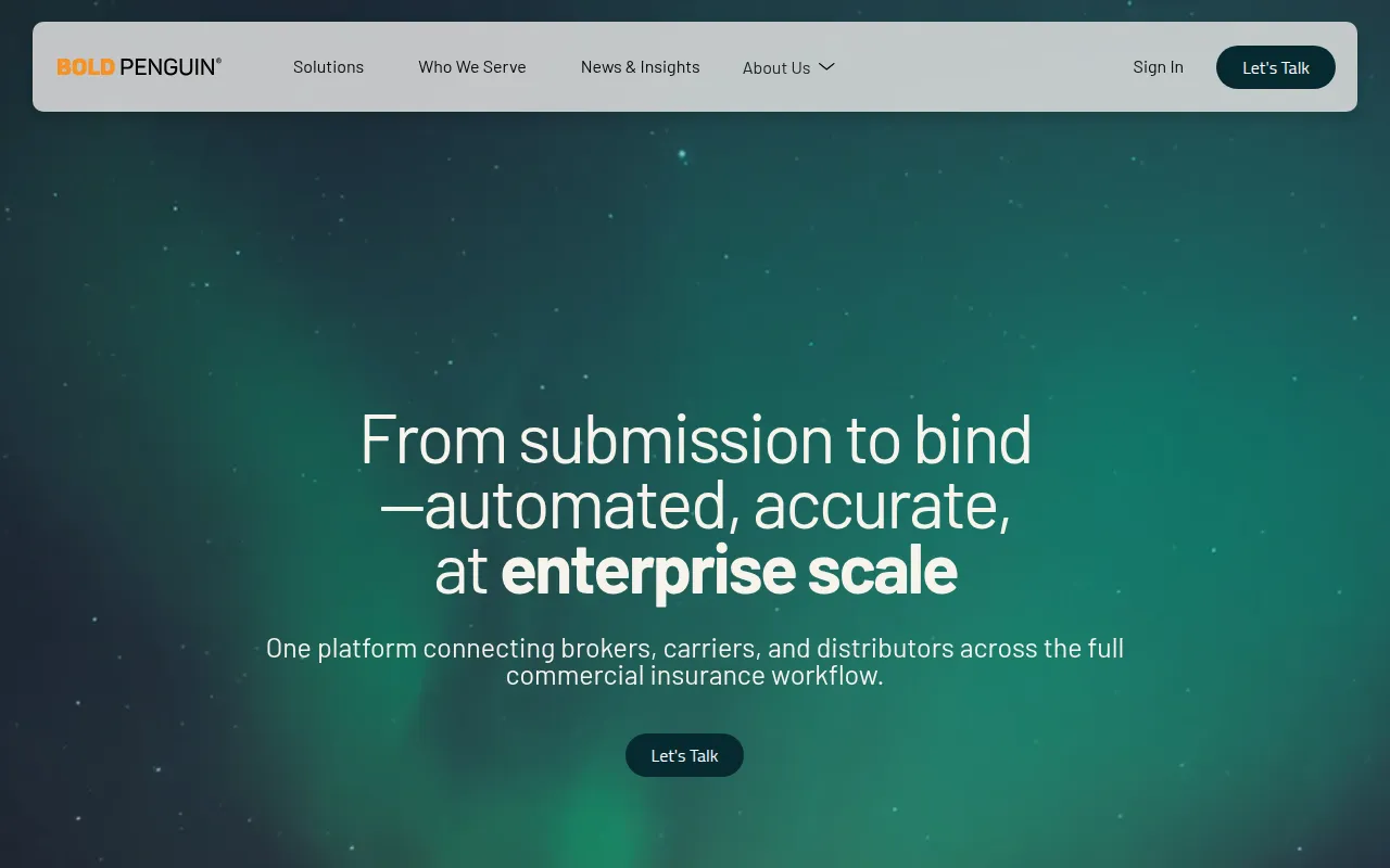 bold penguin software interface screenshot