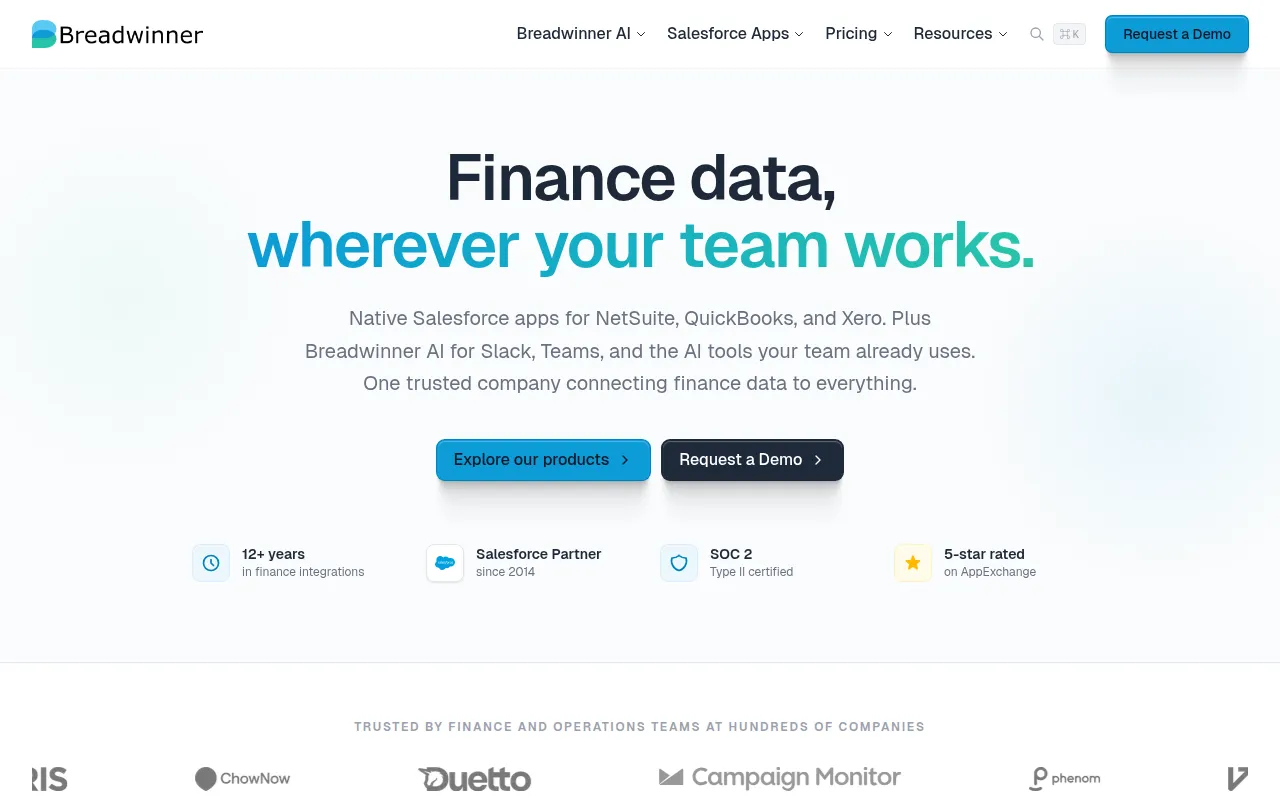 breadwinner software interface screenshot