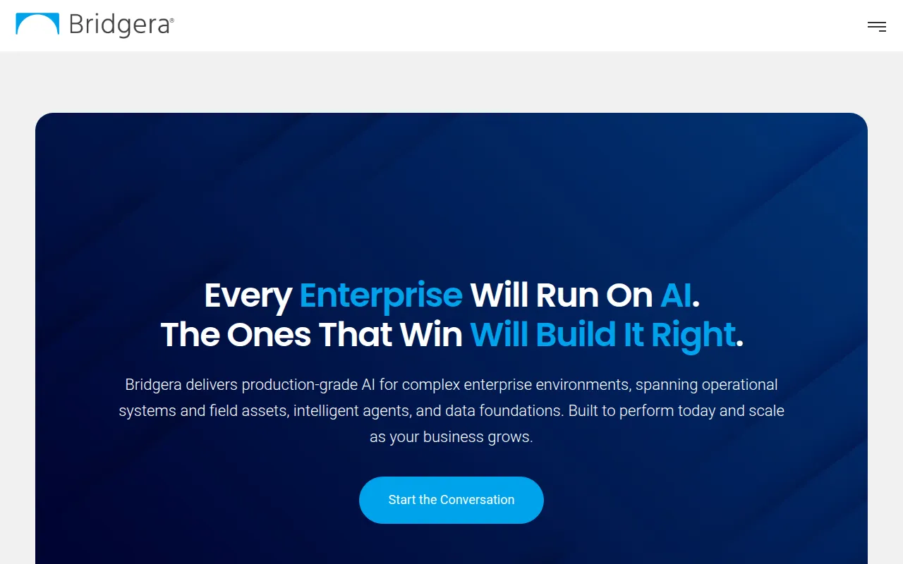 bridgera iot platform software interface screenshot