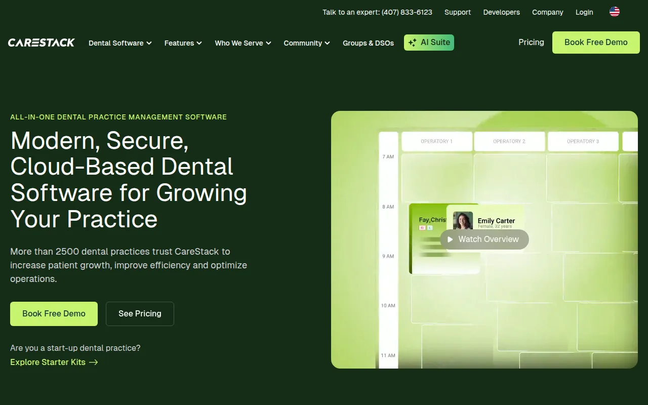 carestack software interface screenshot