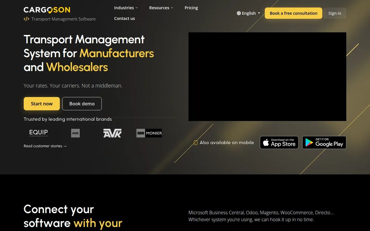 cargoson software interface screenshot