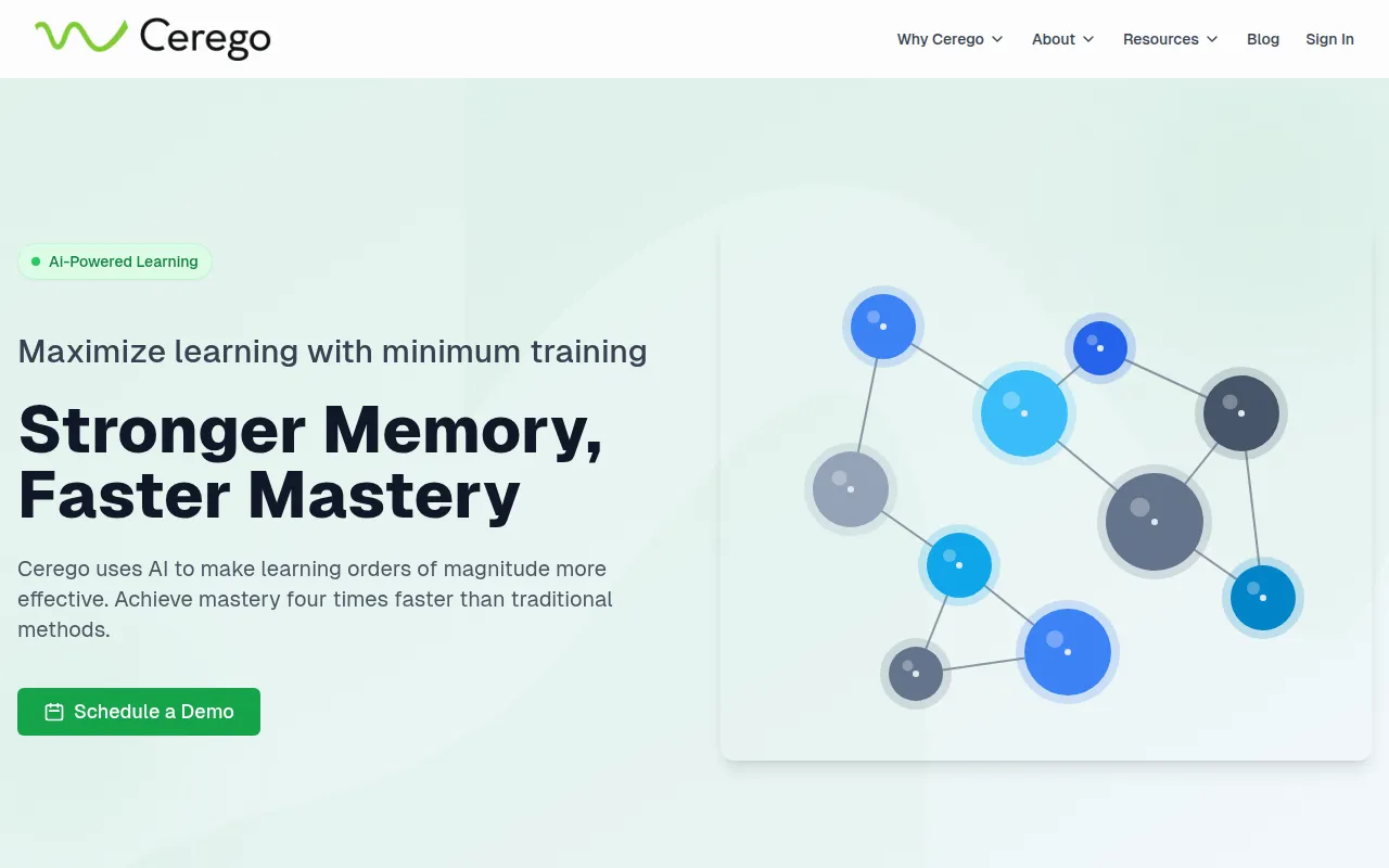 cerego software interface screenshot