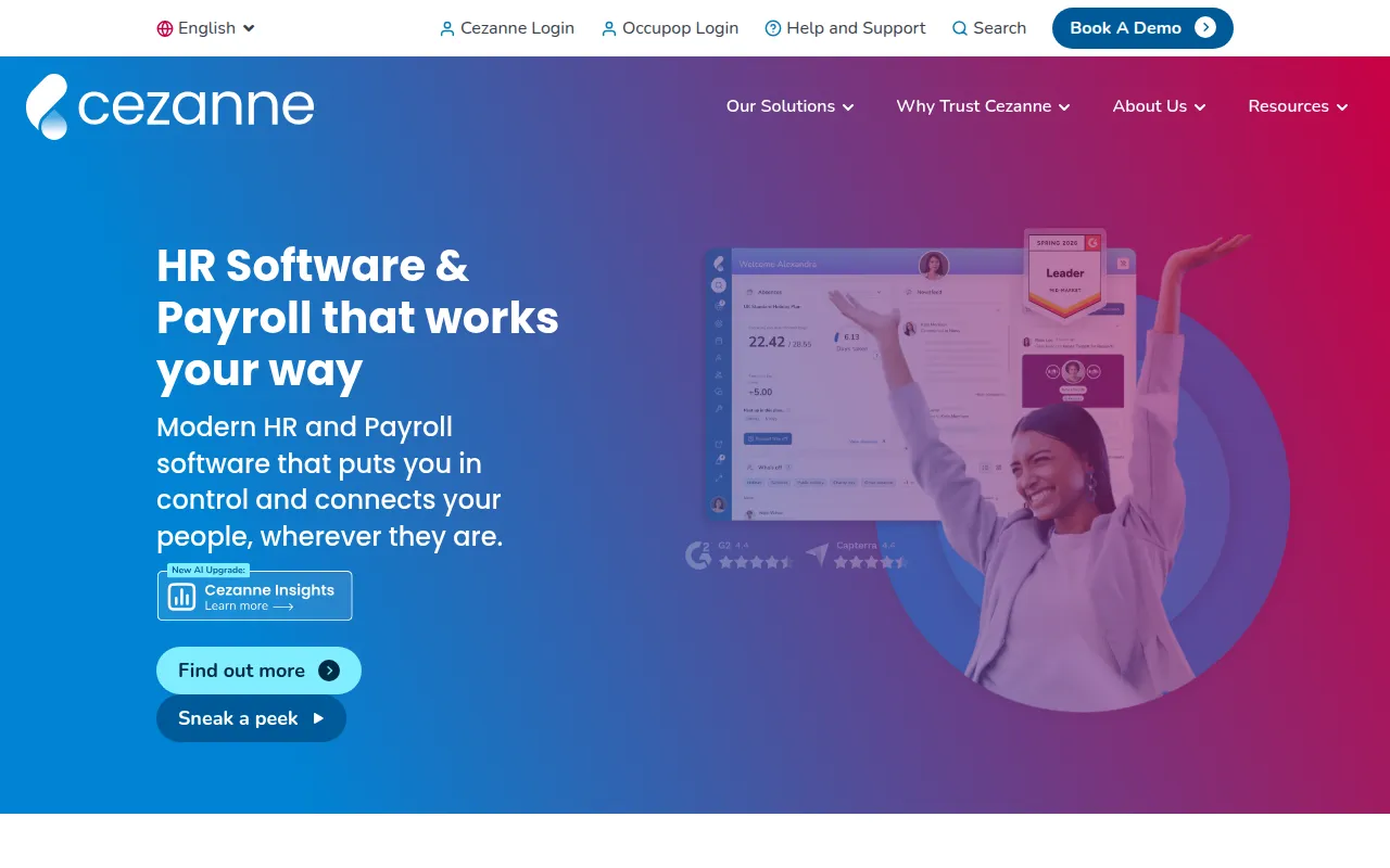 cezanne hr software interface screenshot