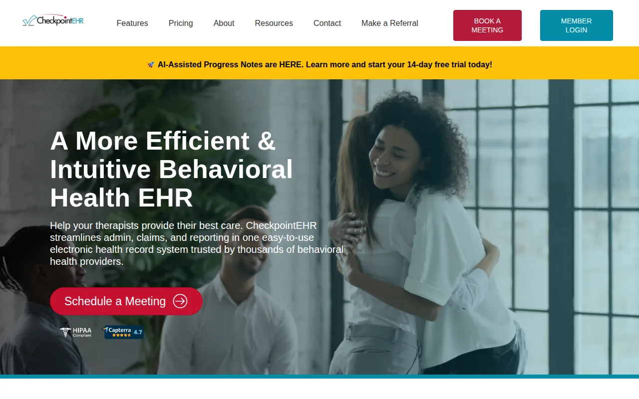 checkpoint ehr software interface screenshot