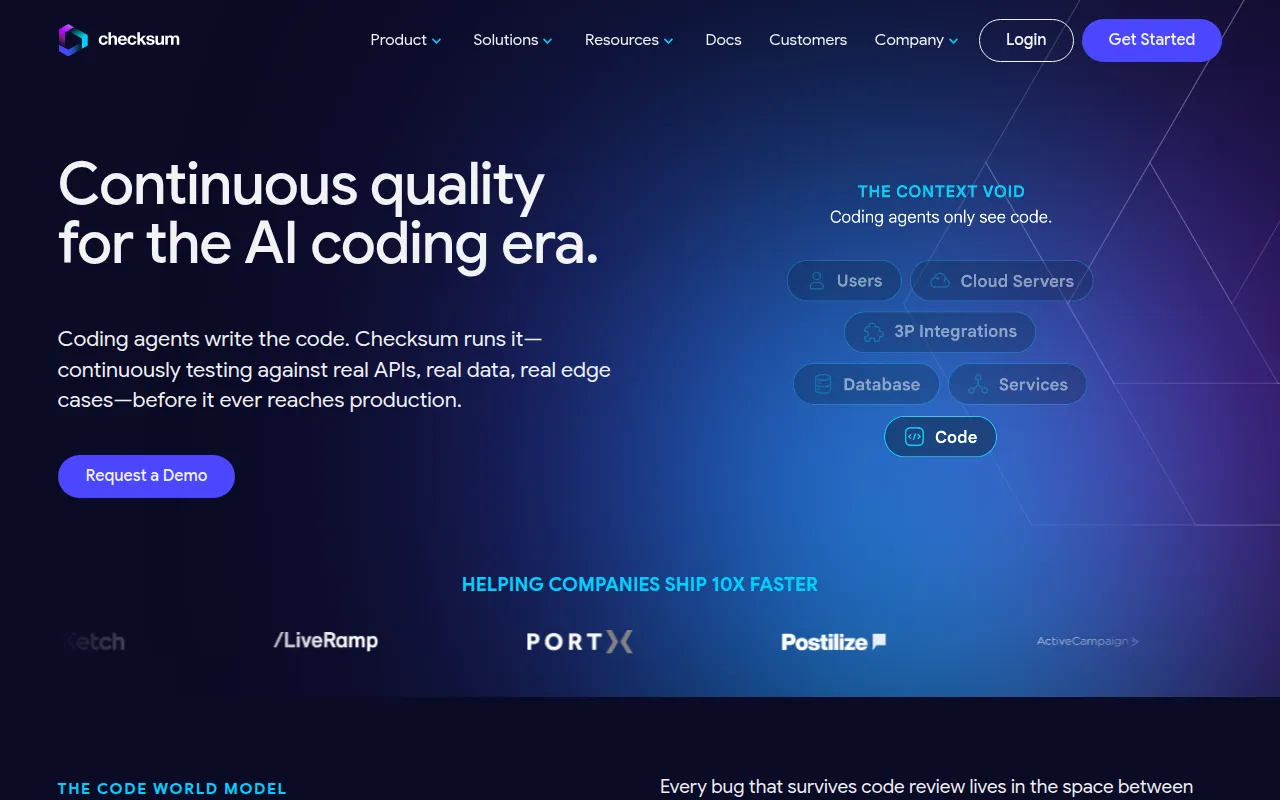 Checksum.ai tools software interface screenshot