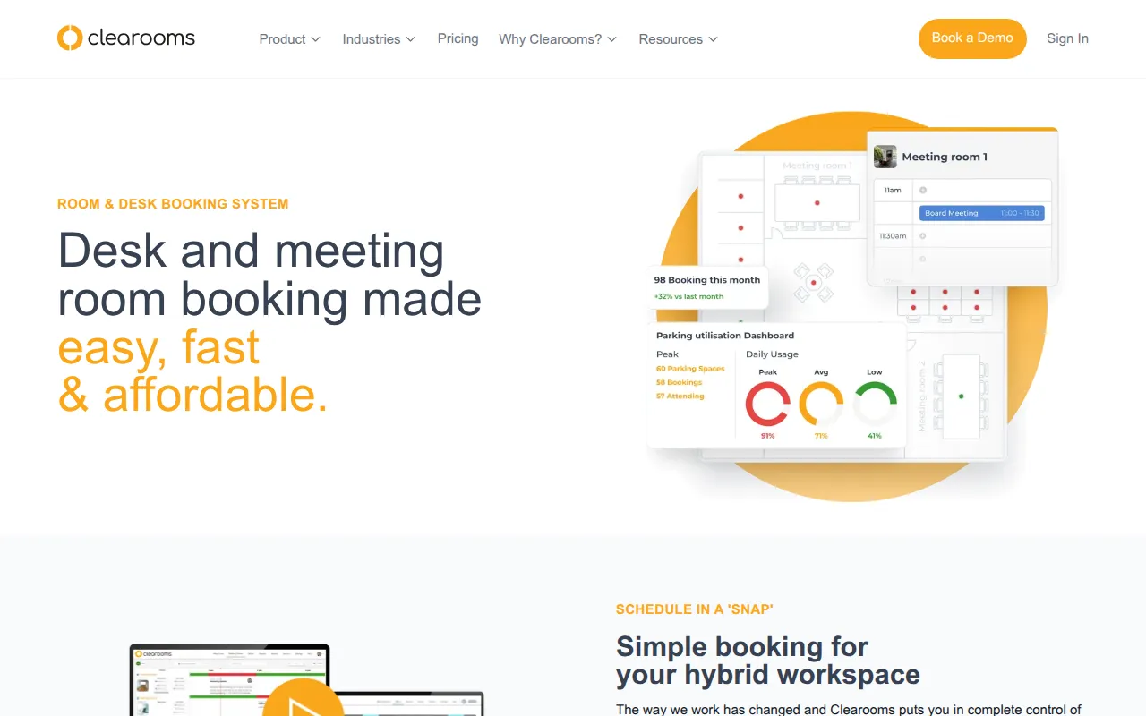clearooms software interface screenshot