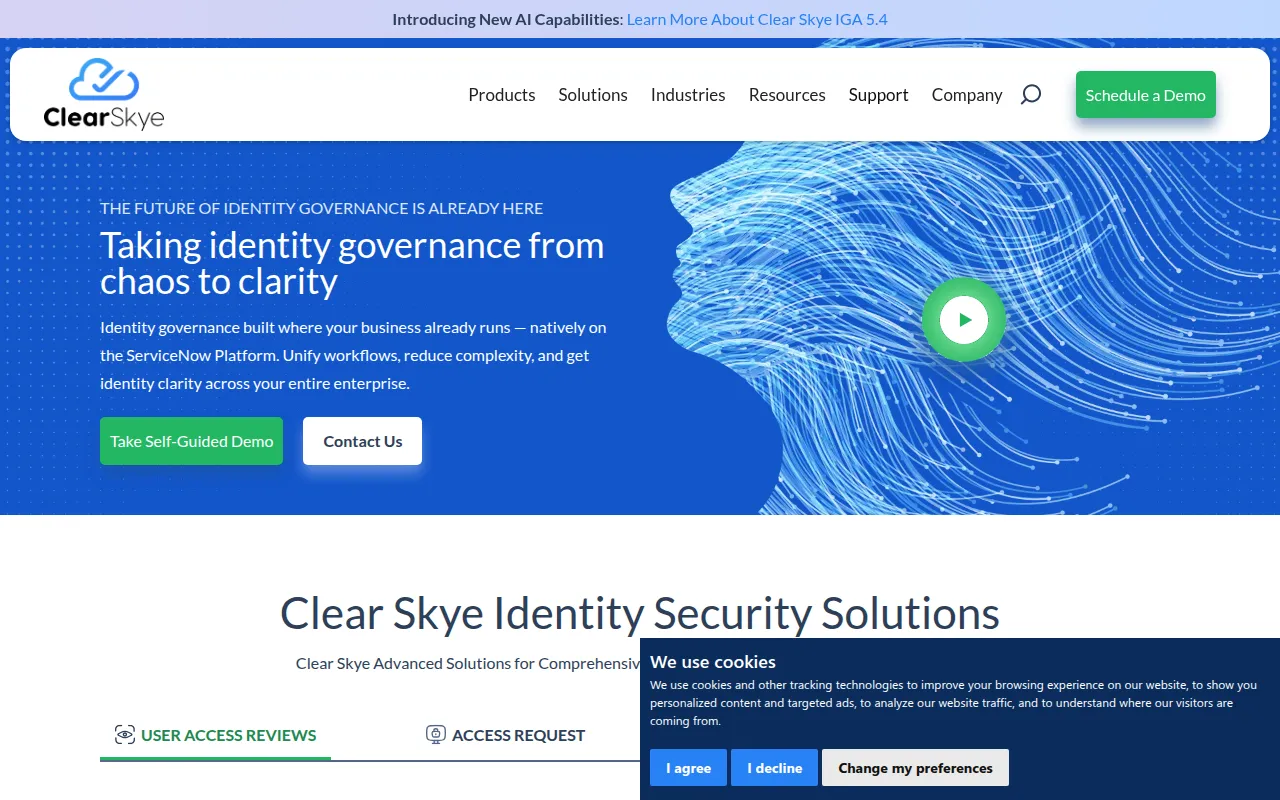 clear skye iga software interface screenshot