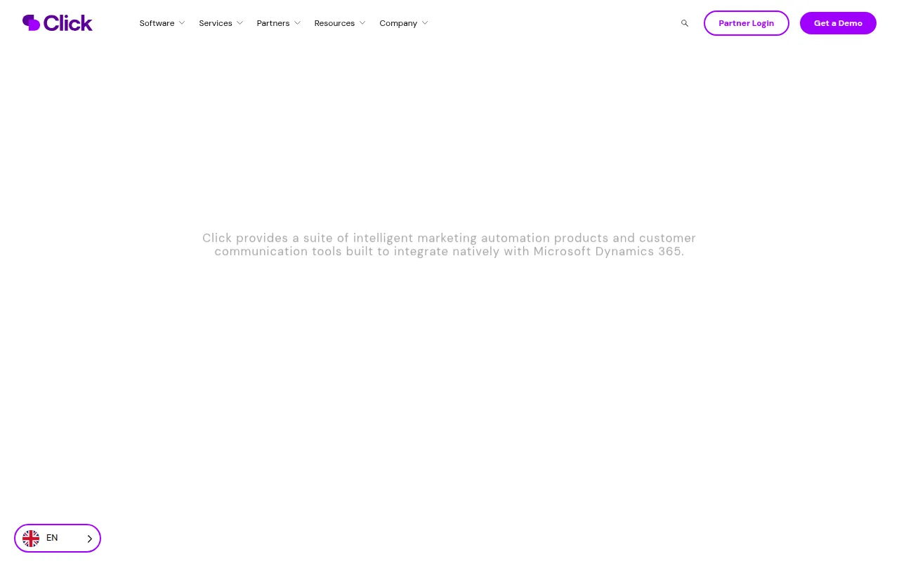 clickdimensions software interface screenshot