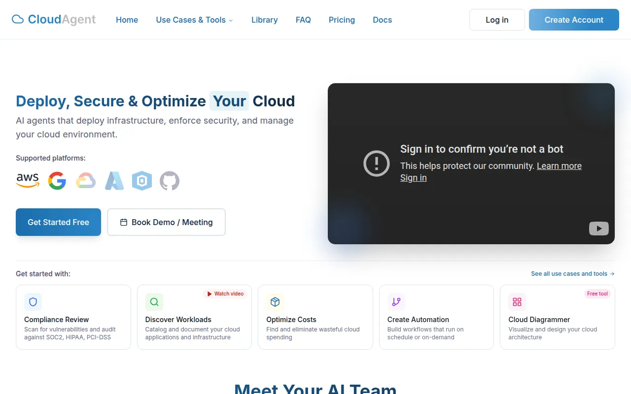 cloudagent software interface screenshot