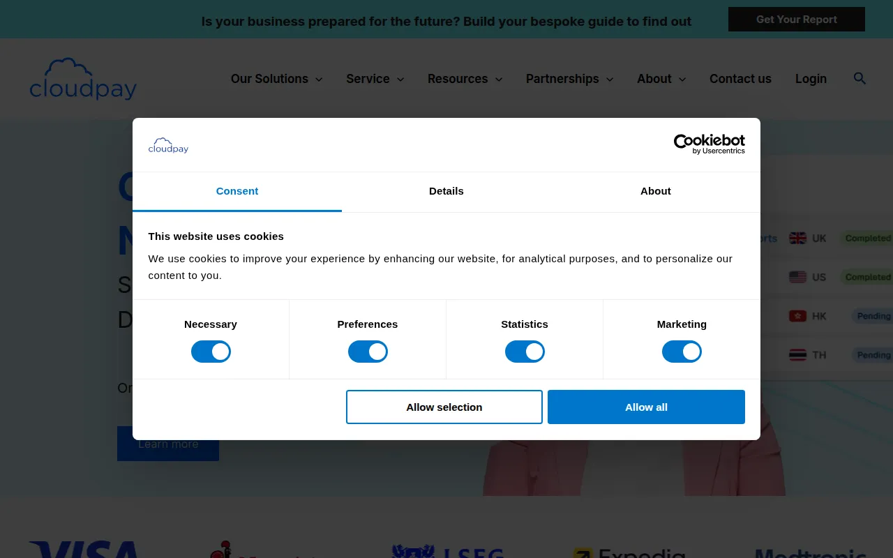 cloudpay software interface screenshot