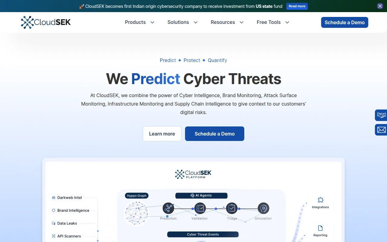 cloudsek software interface screenshot