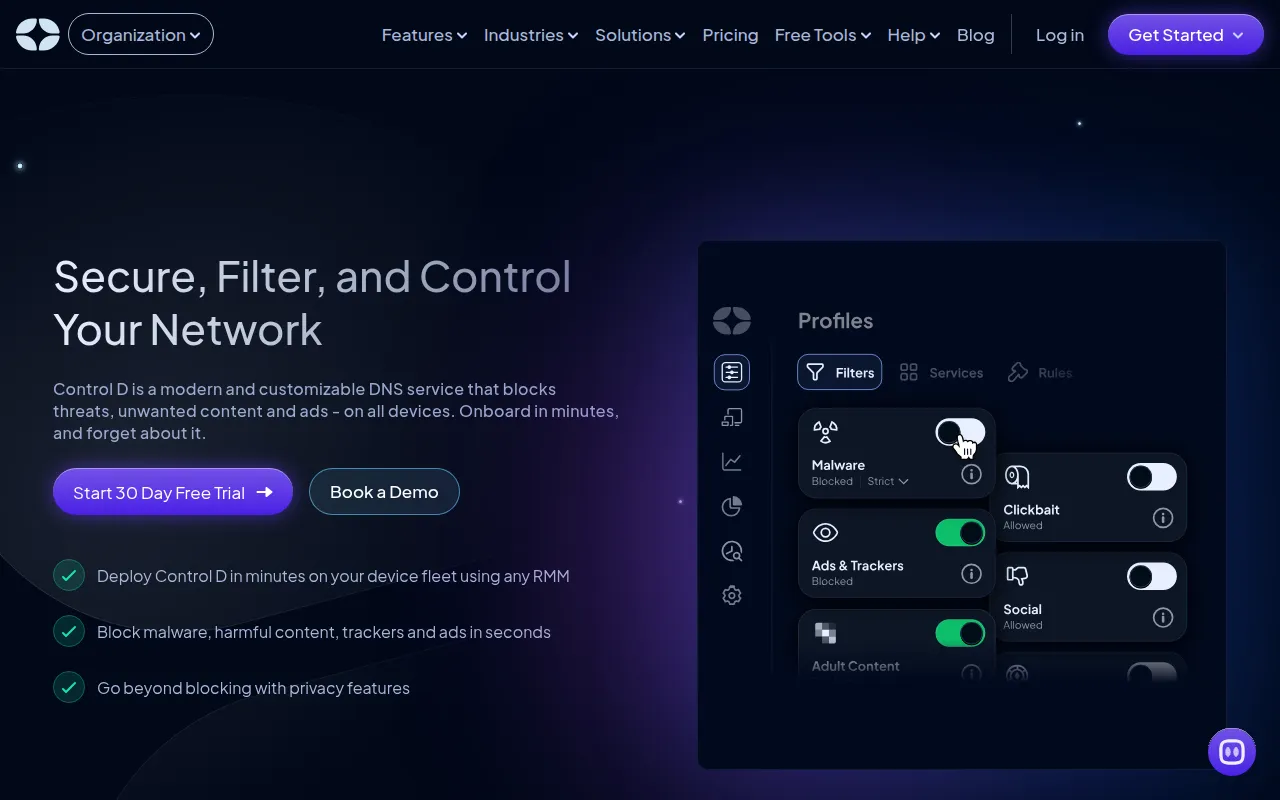 Control D software interface screenshot