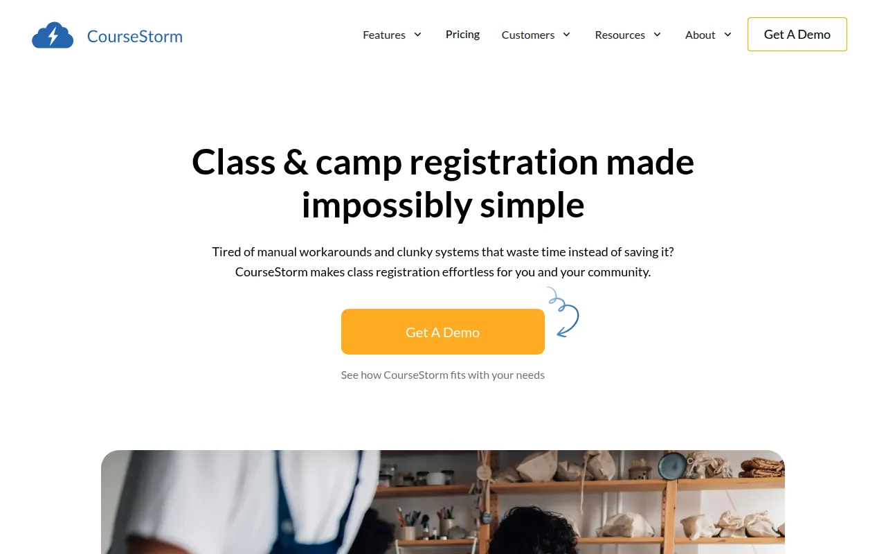Coursestorm software interface screenshot