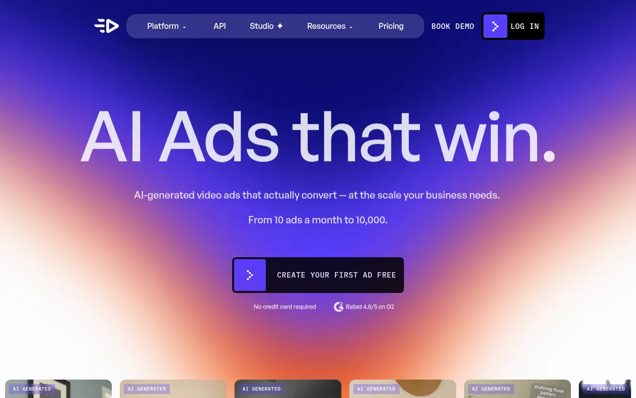 creatify software interface screenshot