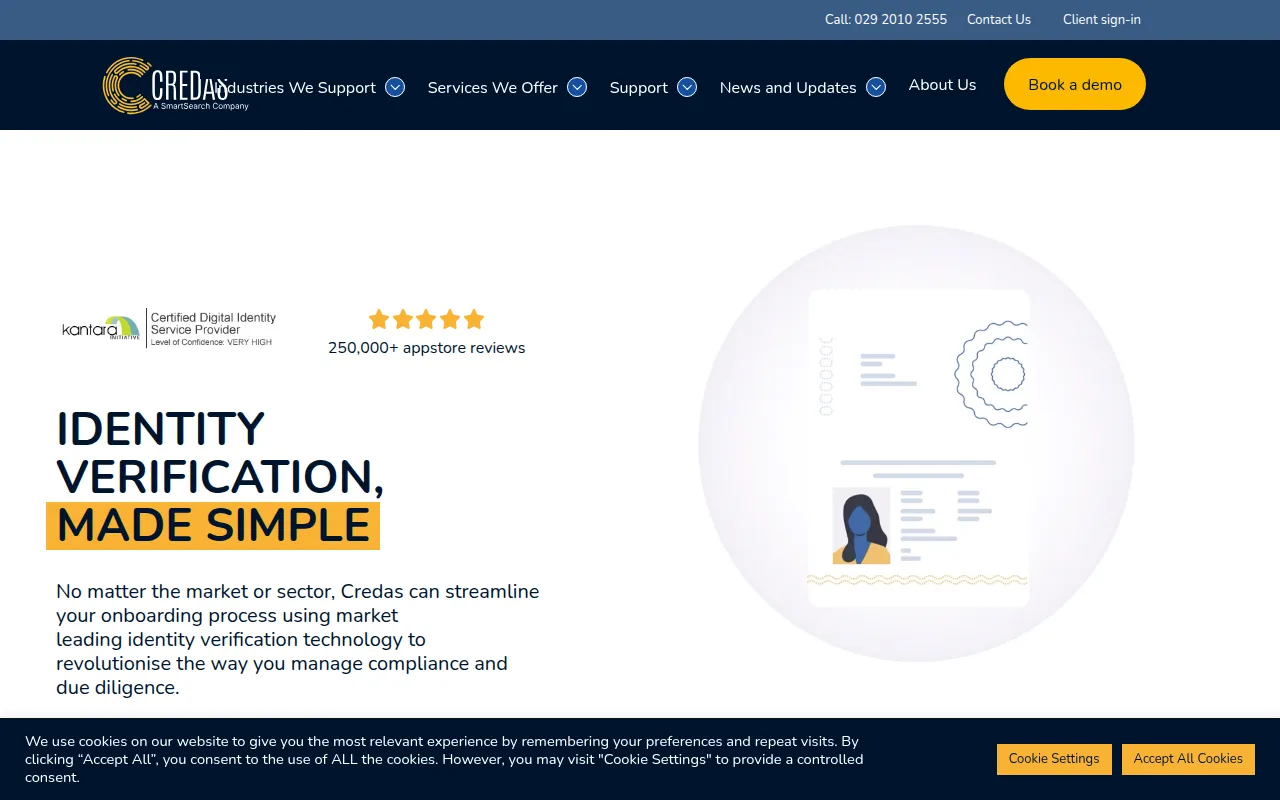 credas software interface screenshot