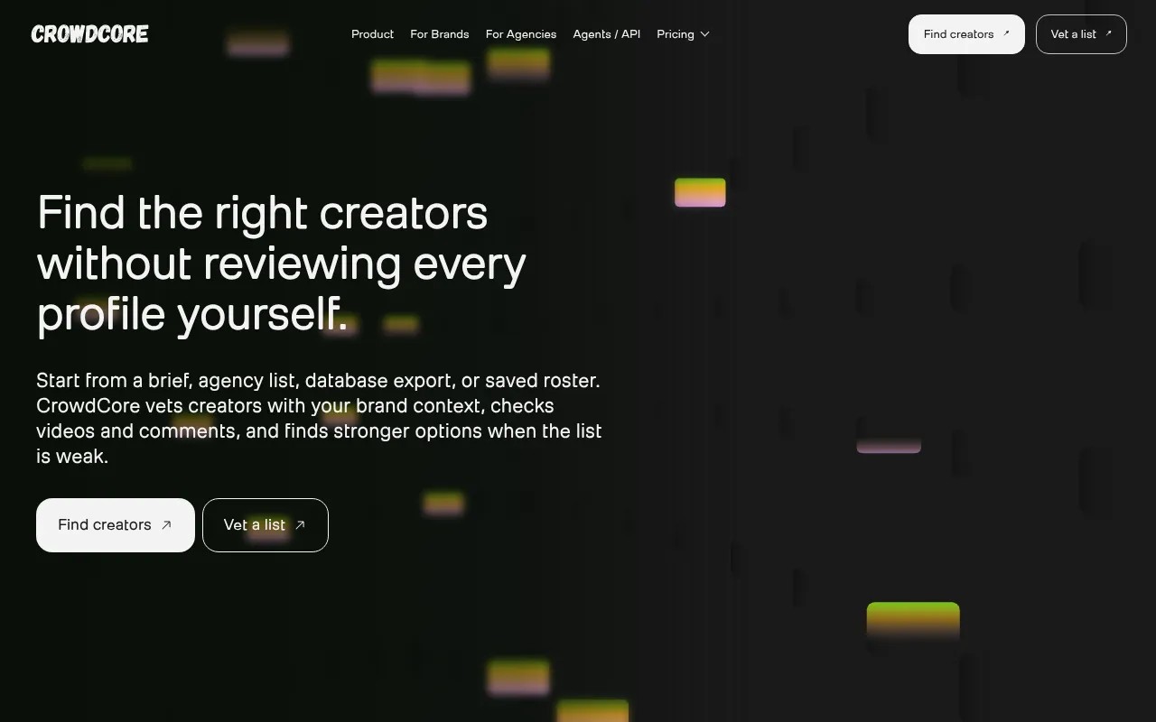 crowdcore software interface screenshot