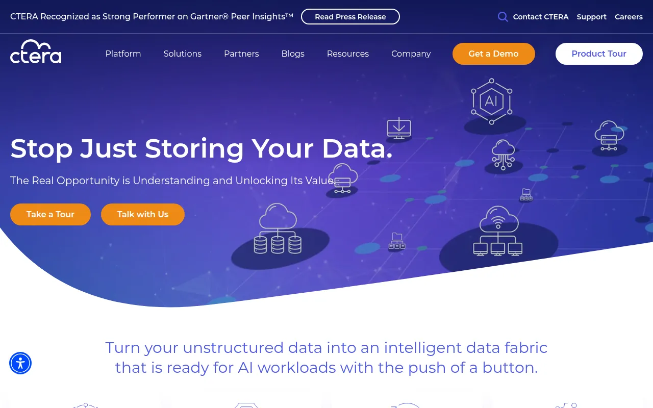ctera software interface screenshot