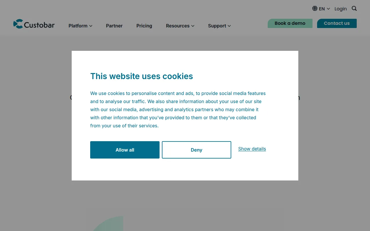 custobar software interface screenshot