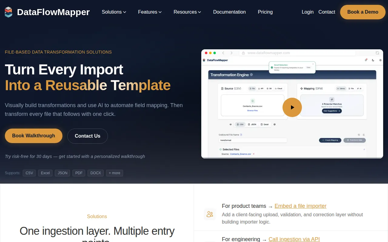 DataFlowMapper software interface screenshot
