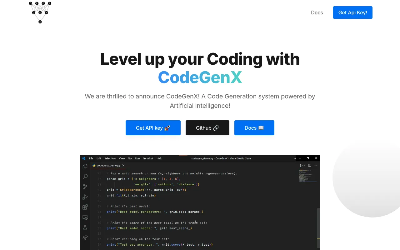 DeepGenX software interface screenshot