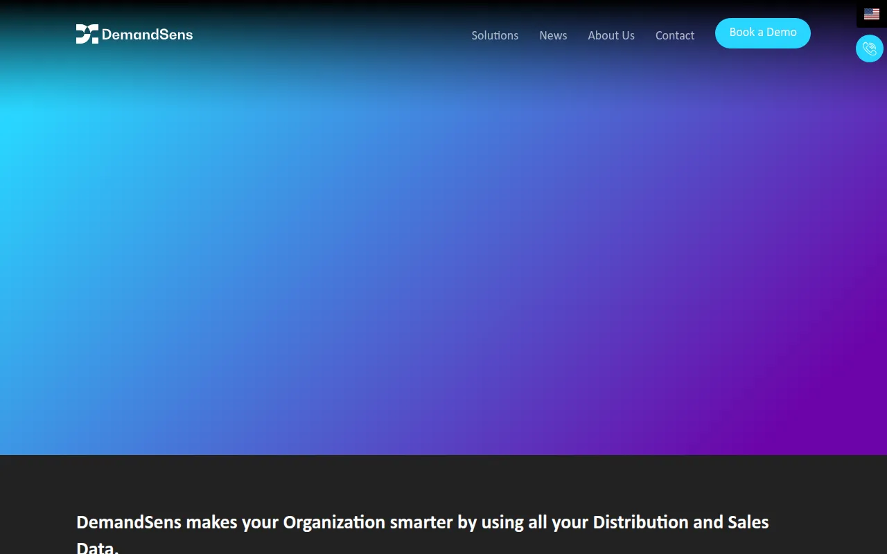 demandsens software interface screenshot
