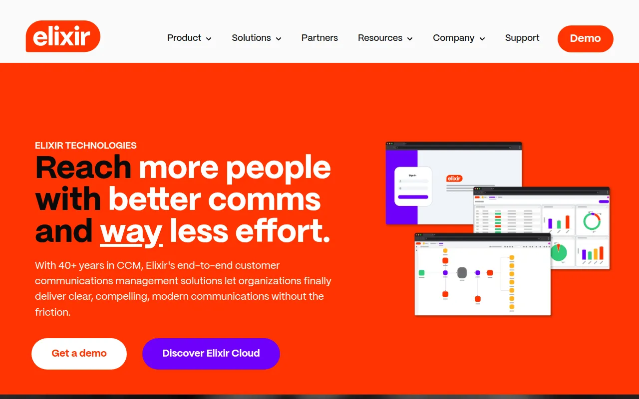 elixir software interface screenshot