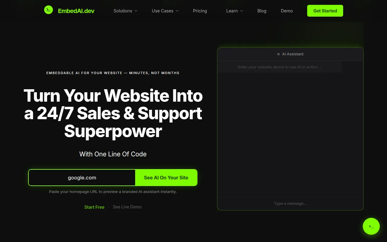 embedai software interface screenshot