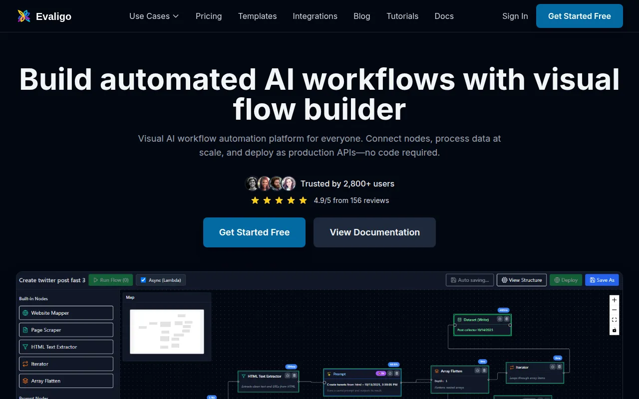 Evaligo software interface screenshot