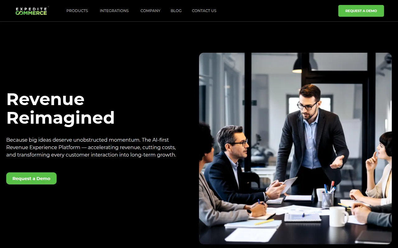 expedite commerce software interface screenshot