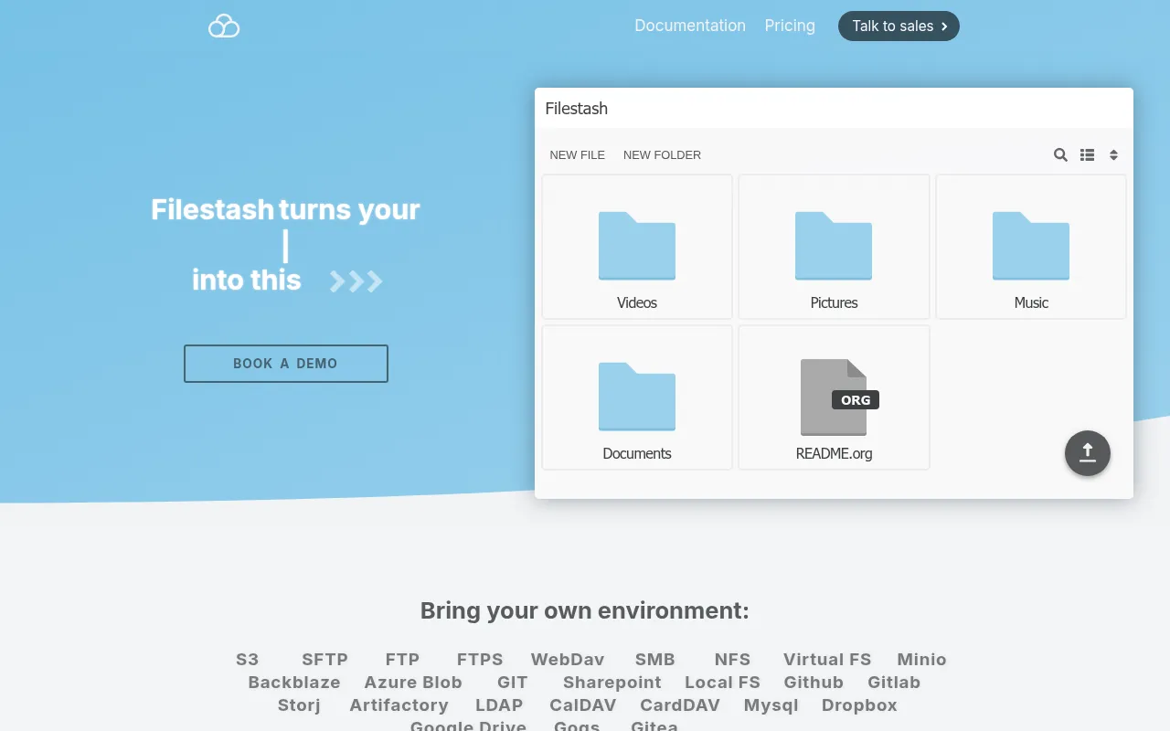 filestash software interface screenshot