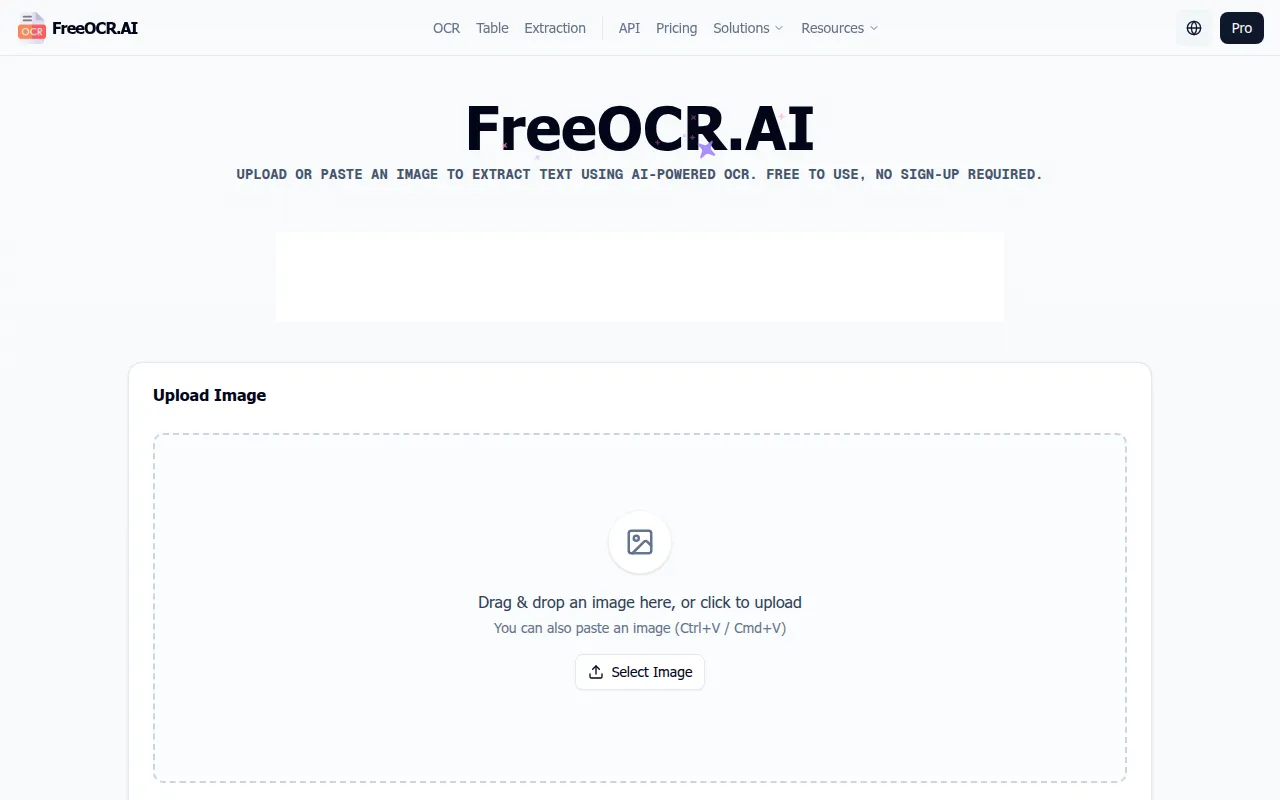 freeocr software interface screenshot