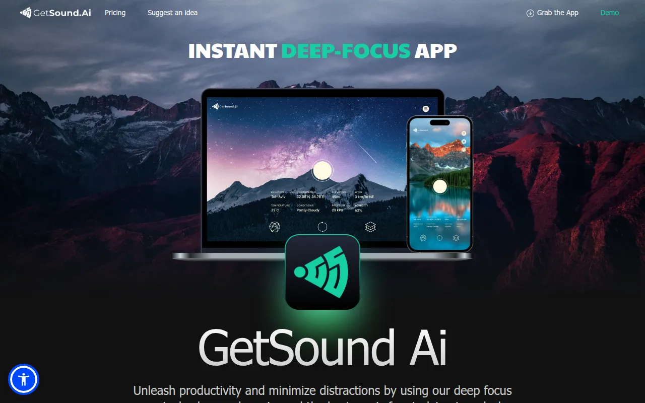 Getsound software interface screenshot