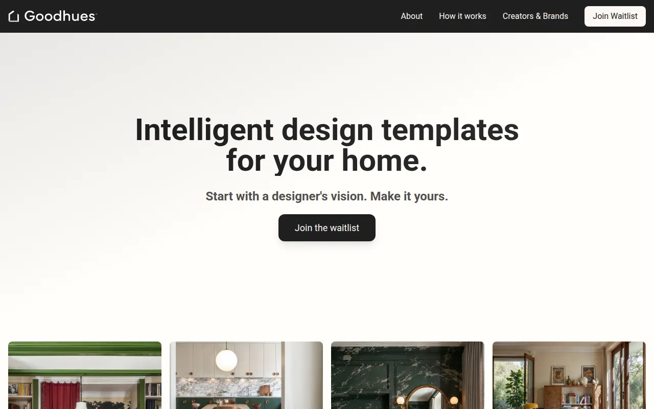 Goodhues.ai software interface screenshot