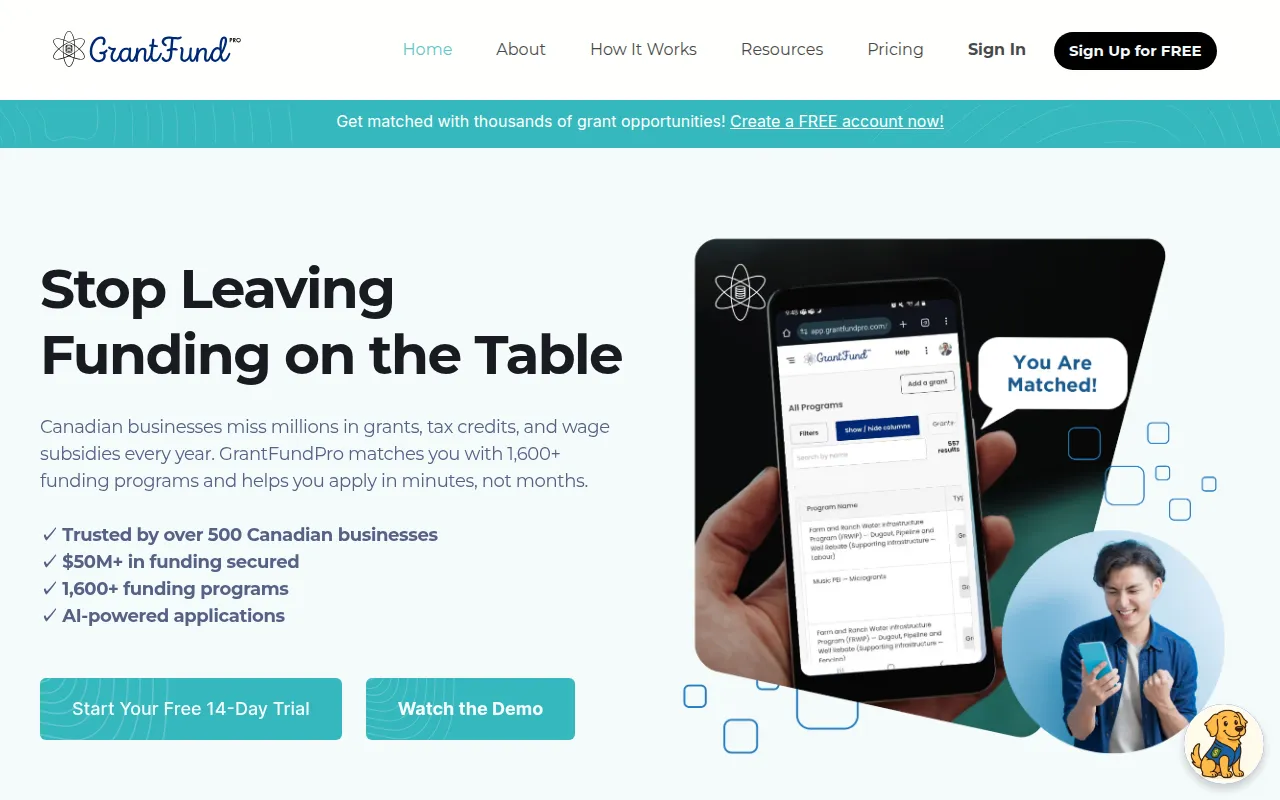 Grant Fund Pro software interface screenshot