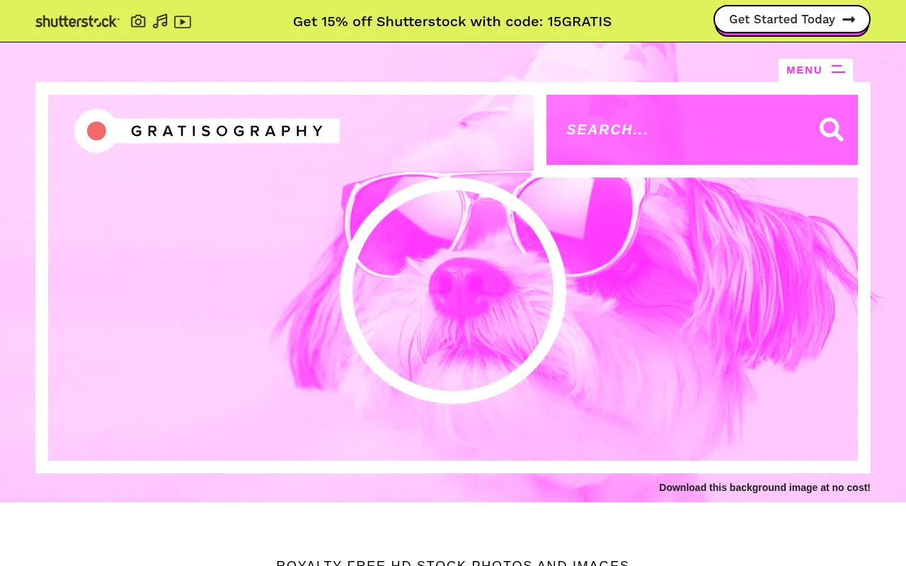 gratisography software interface screenshot