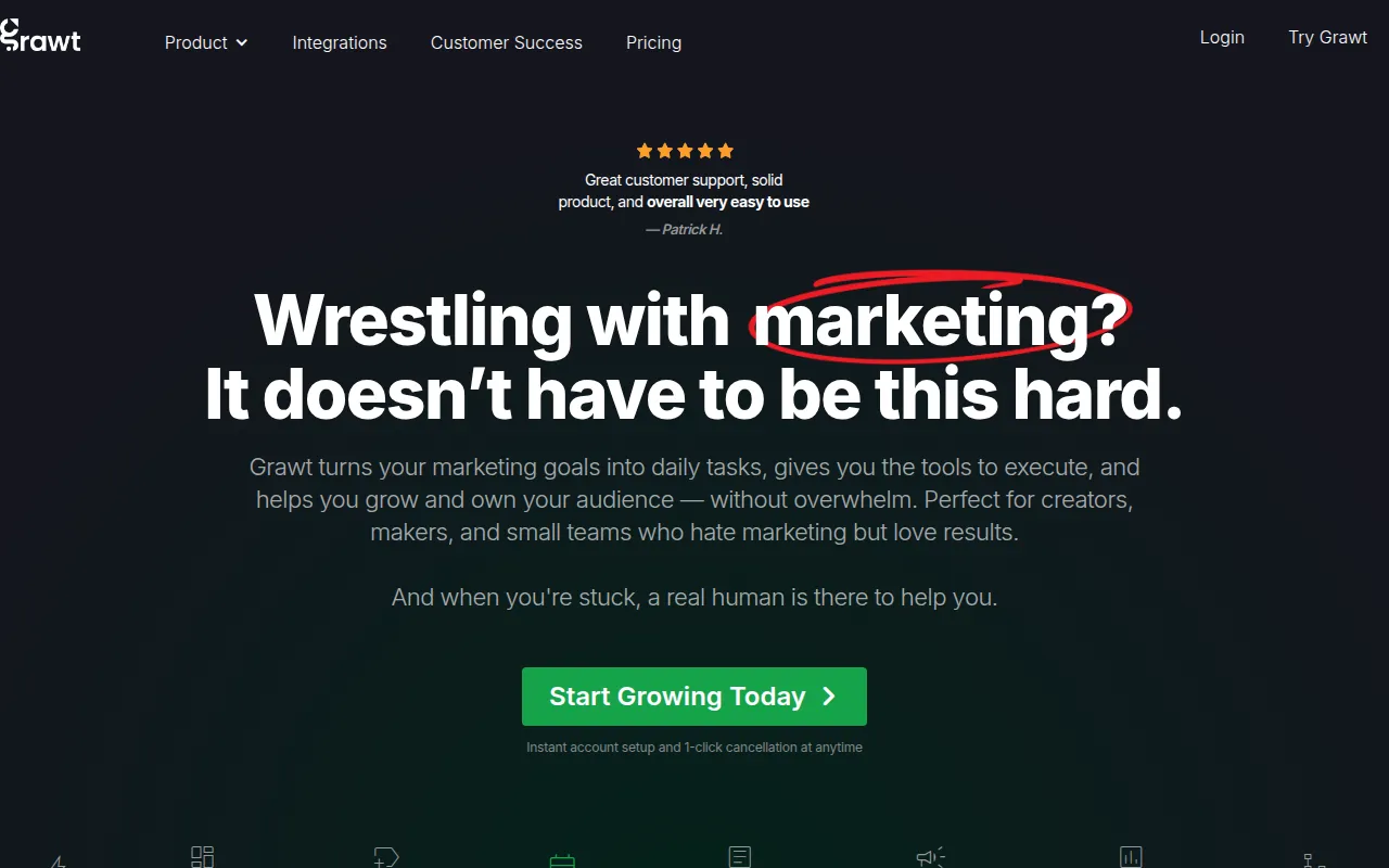 Grawt software interface screenshot