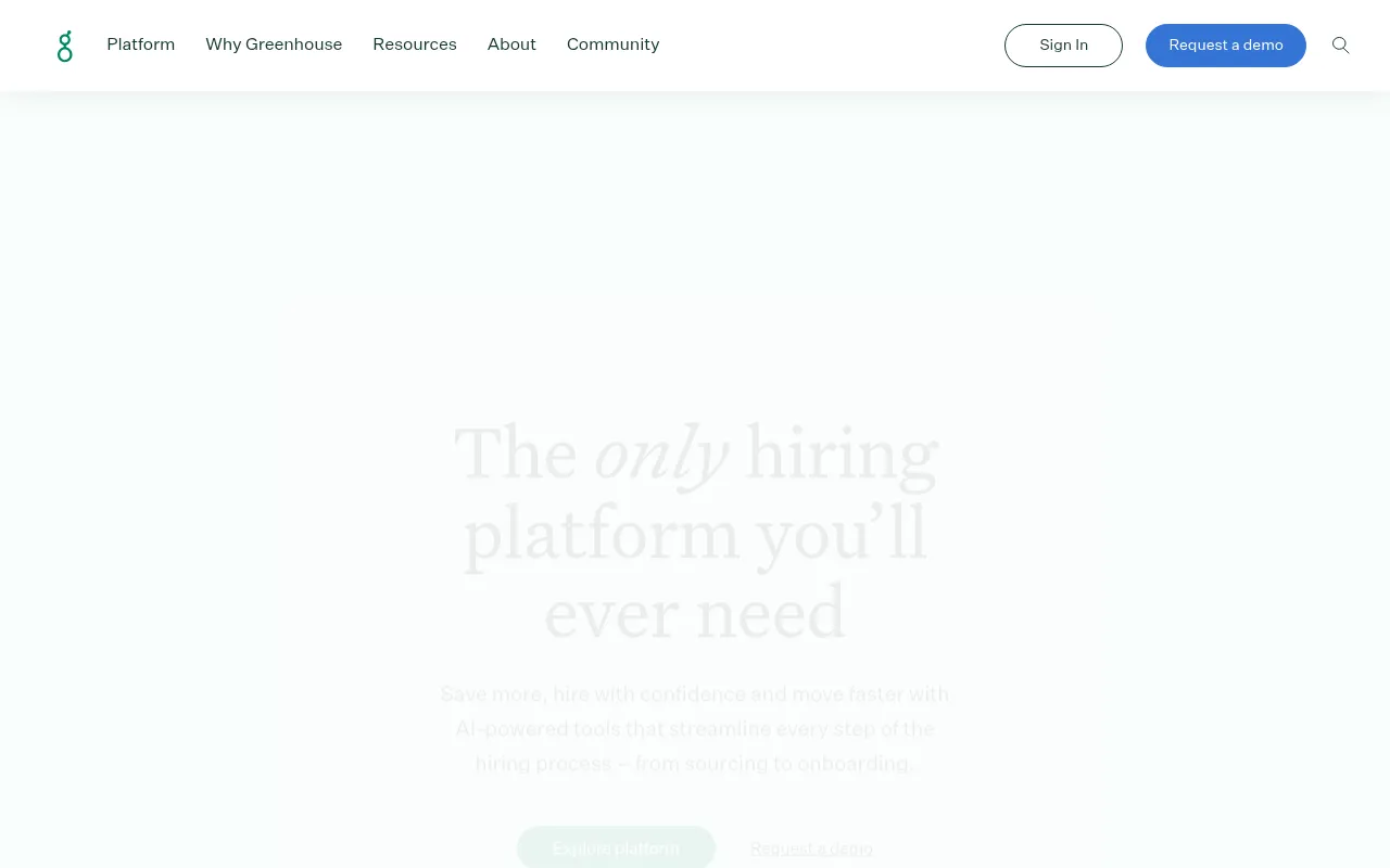 Greenhouse Job Board software interface screenshot