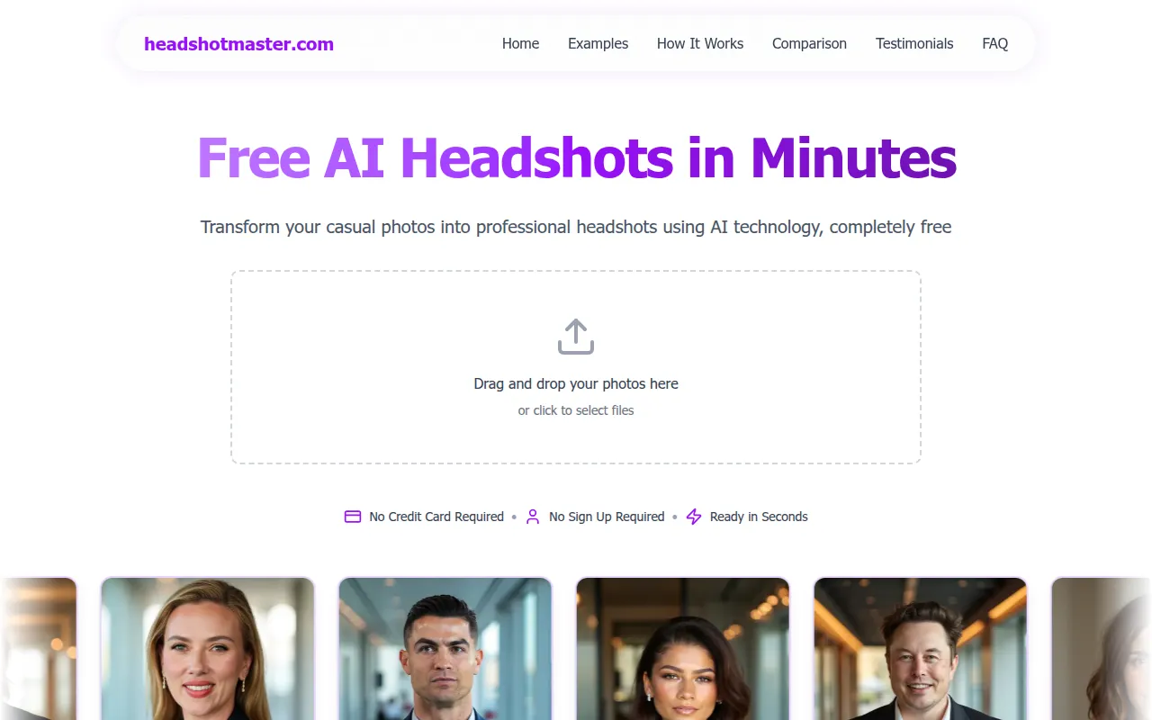HeadshotMaster software interface screenshot